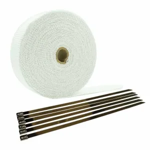 2" Exhaust Header Heat Wrap - White - 50FT