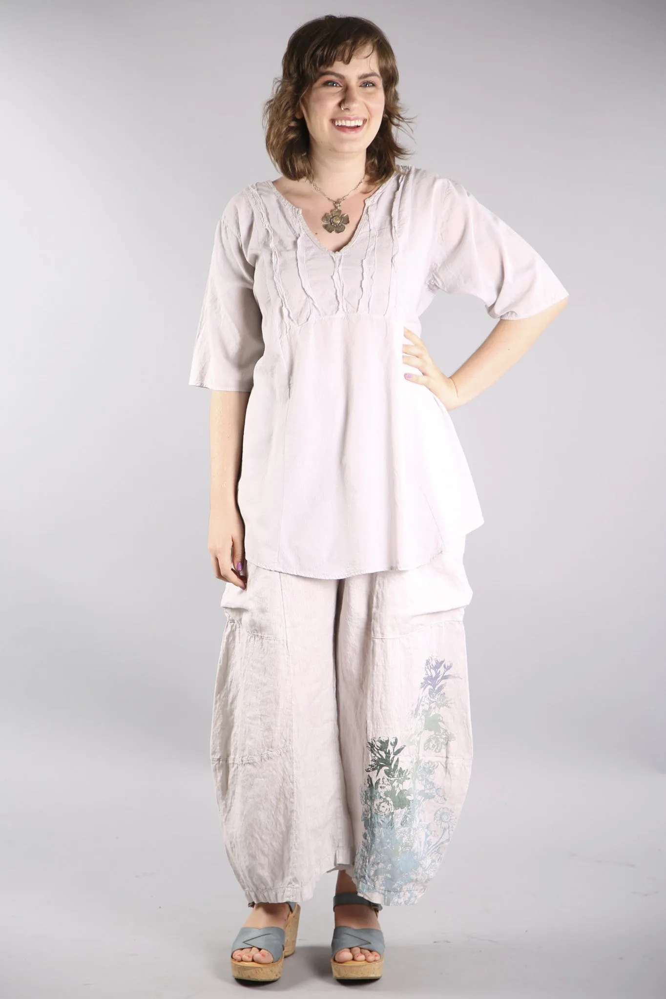 3285 Genealogist Linen Pant Pearl-P