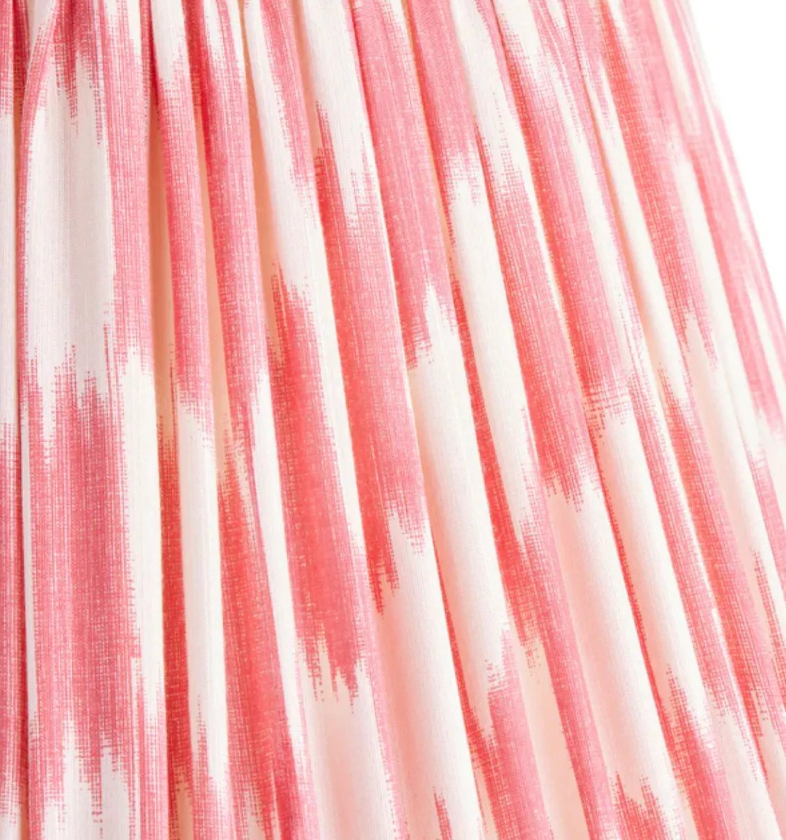 6" Empire Shade in Atlas Ikat Coral and Cream Silk for for Rechargeable Lights