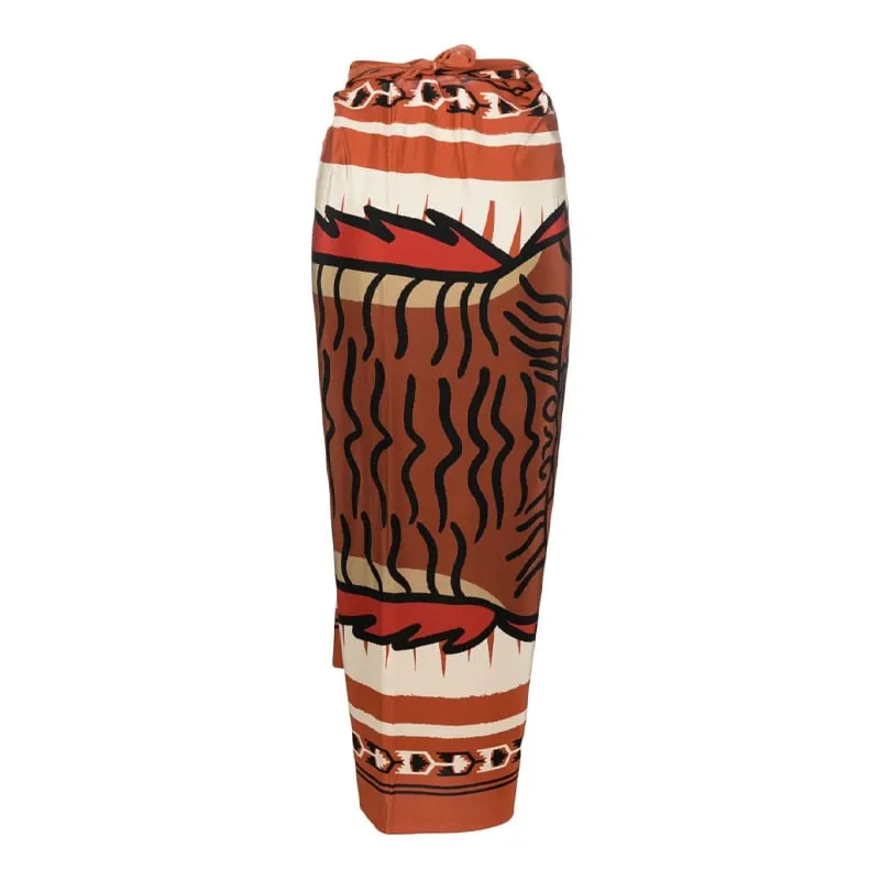 84Volt  84Volt One Shoulder  Printed Wrap Skirt Swimsuit Set - Picture 1 / S
