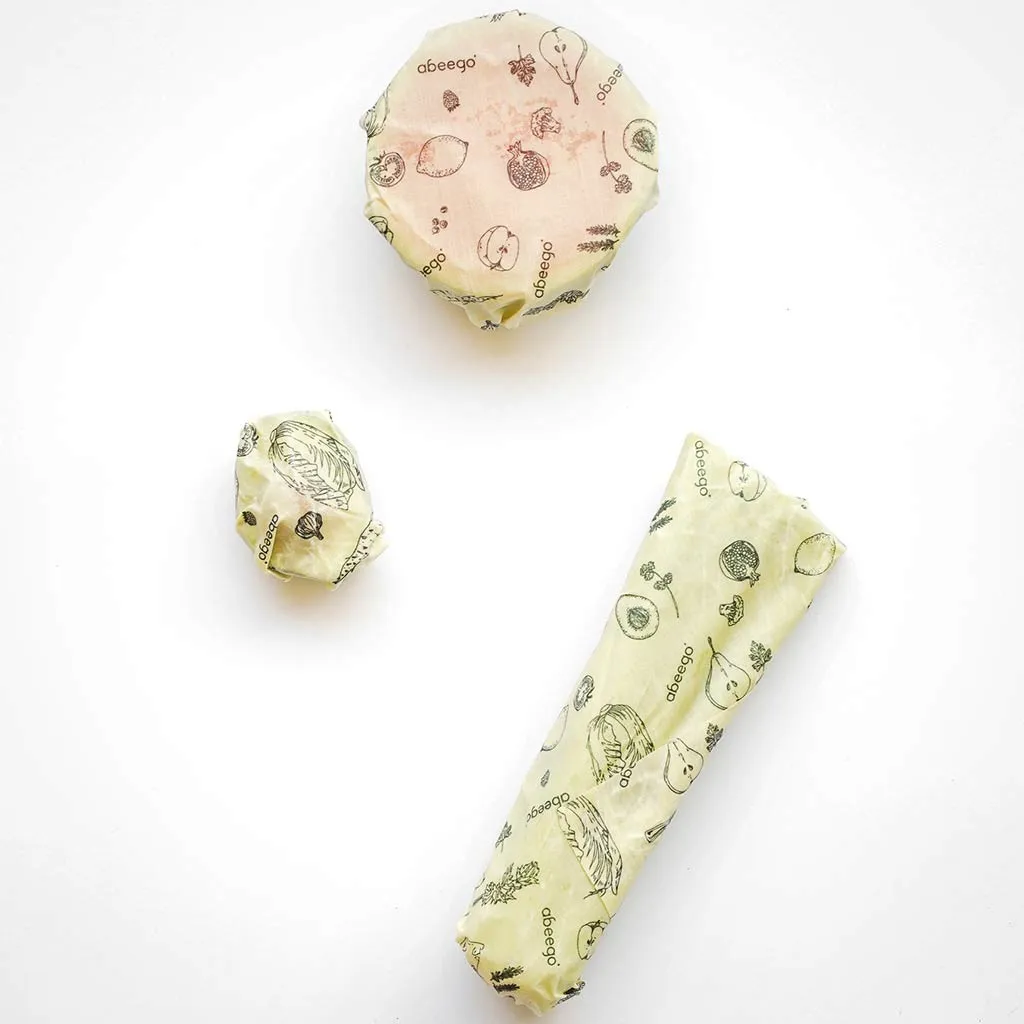 Abeego Reusable Beeswax food wraps - Variety pack