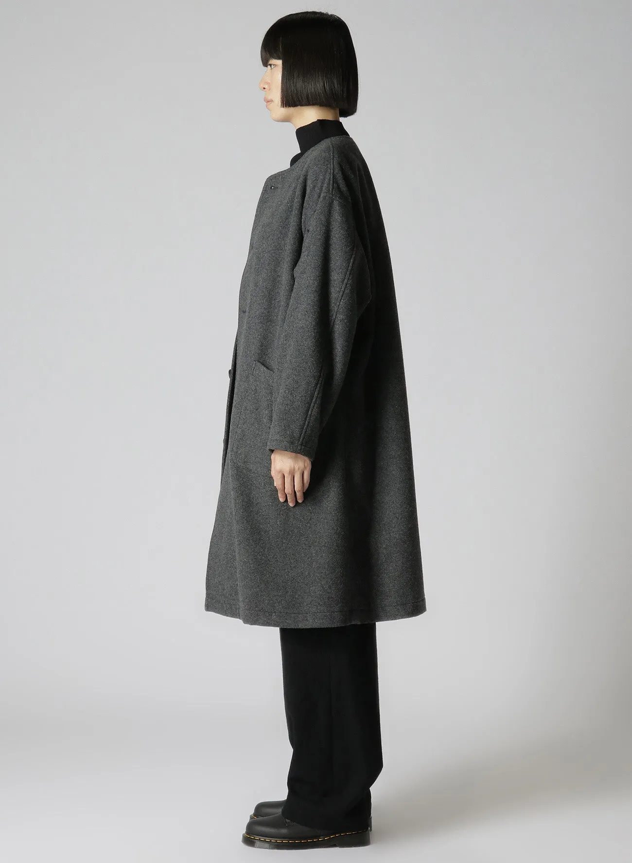 AIRY MOSSER COLLARLESS COAT