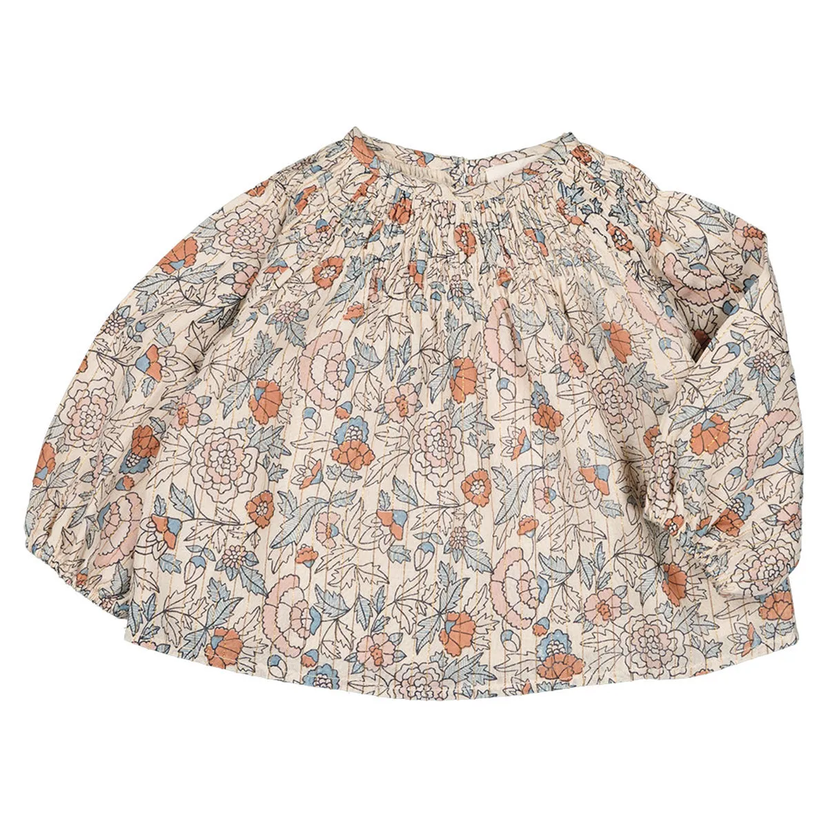 Albane Lurex Indian Flower Baby Tunic