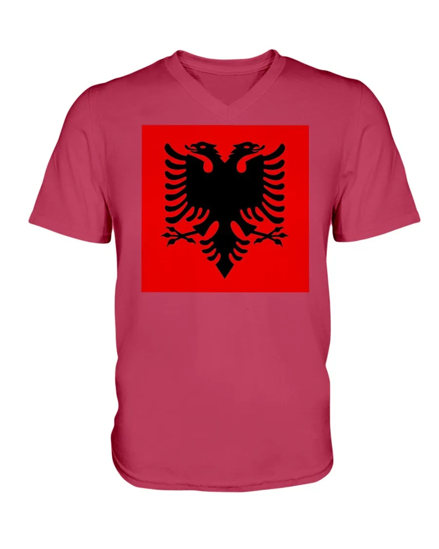 Albania Flag  V-Neck T-Shirt