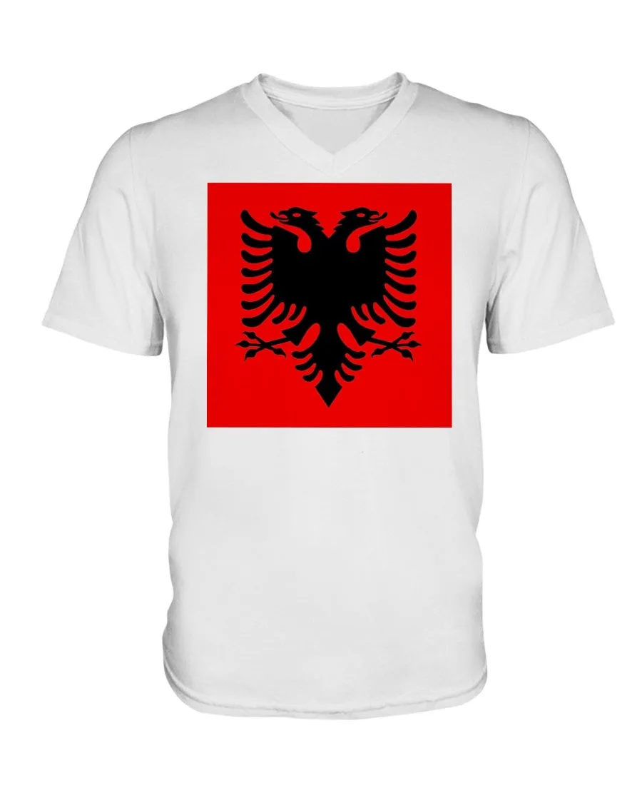 Albania Flag  V-Neck T-Shirt