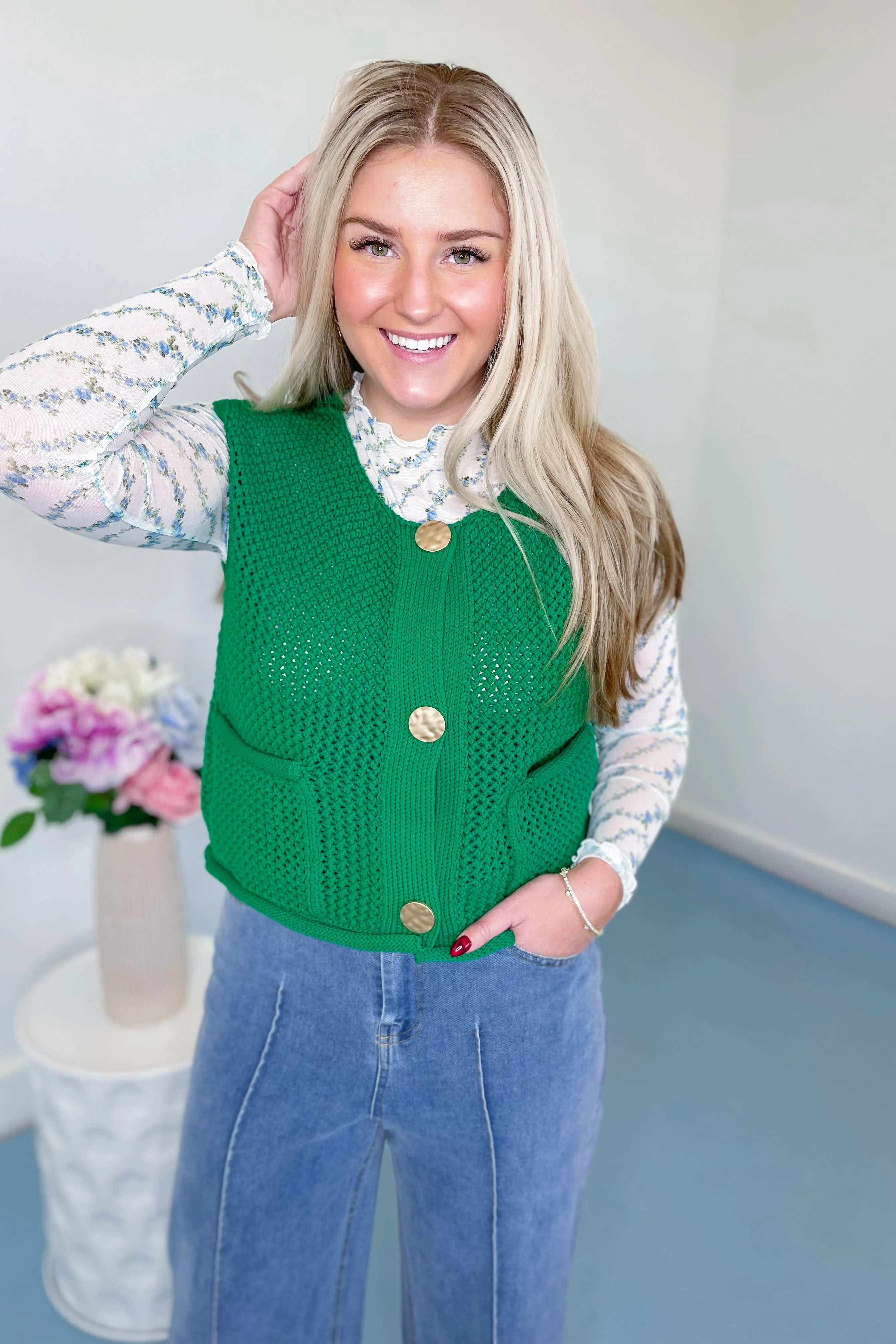 Alice Chunky Knit Sweater Vest Top *FINAL SALE*