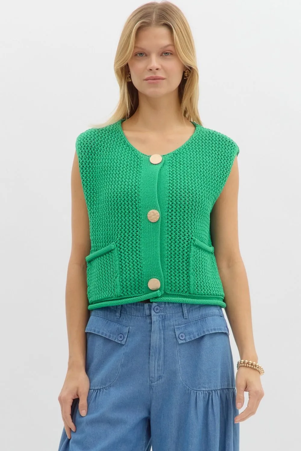 Alice Chunky Knit Sweater Vest Top *FINAL SALE*