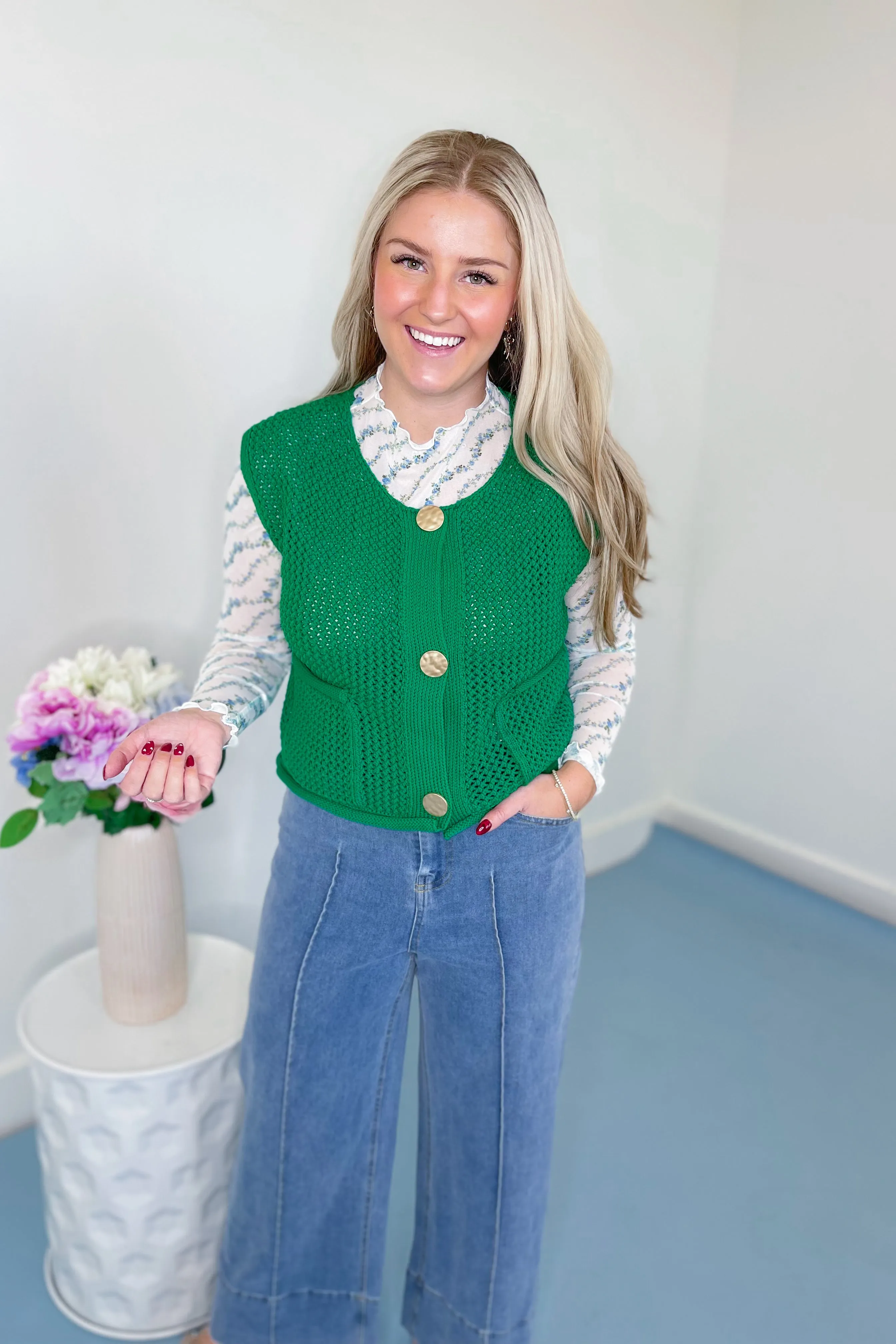 Alice Chunky Knit Sweater Vest Top *FINAL SALE*