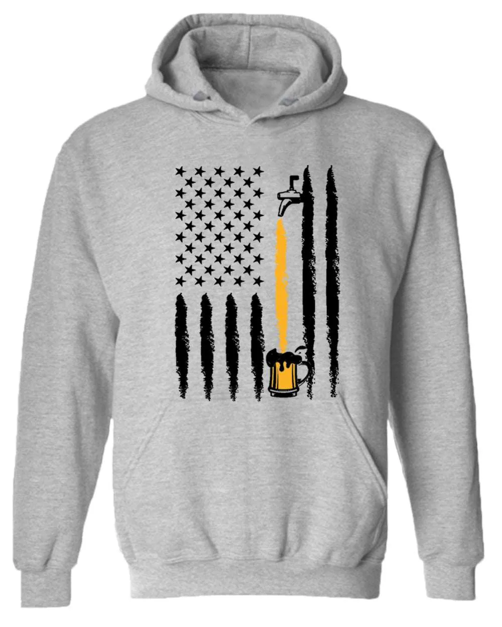 American flag beer hoodie