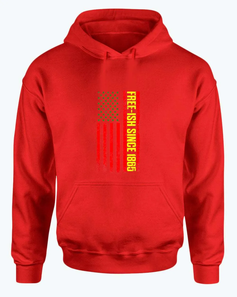 American flag juneteenth hoodie green yellow red flag hoodies