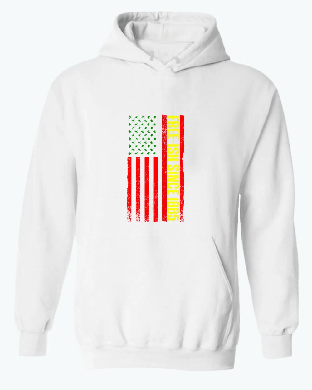 American flag juneteenth hoodie green yellow red flag hoodies