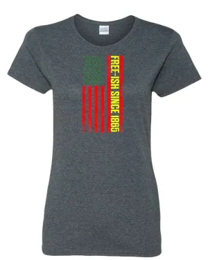 American flag juneteenth t-shirt green yellow red flag tees