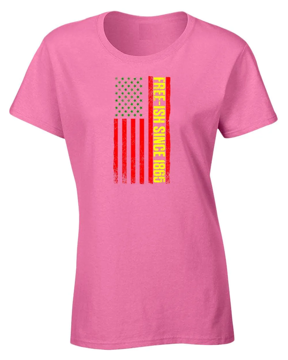American flag juneteenth t-shirt green yellow red flag tees