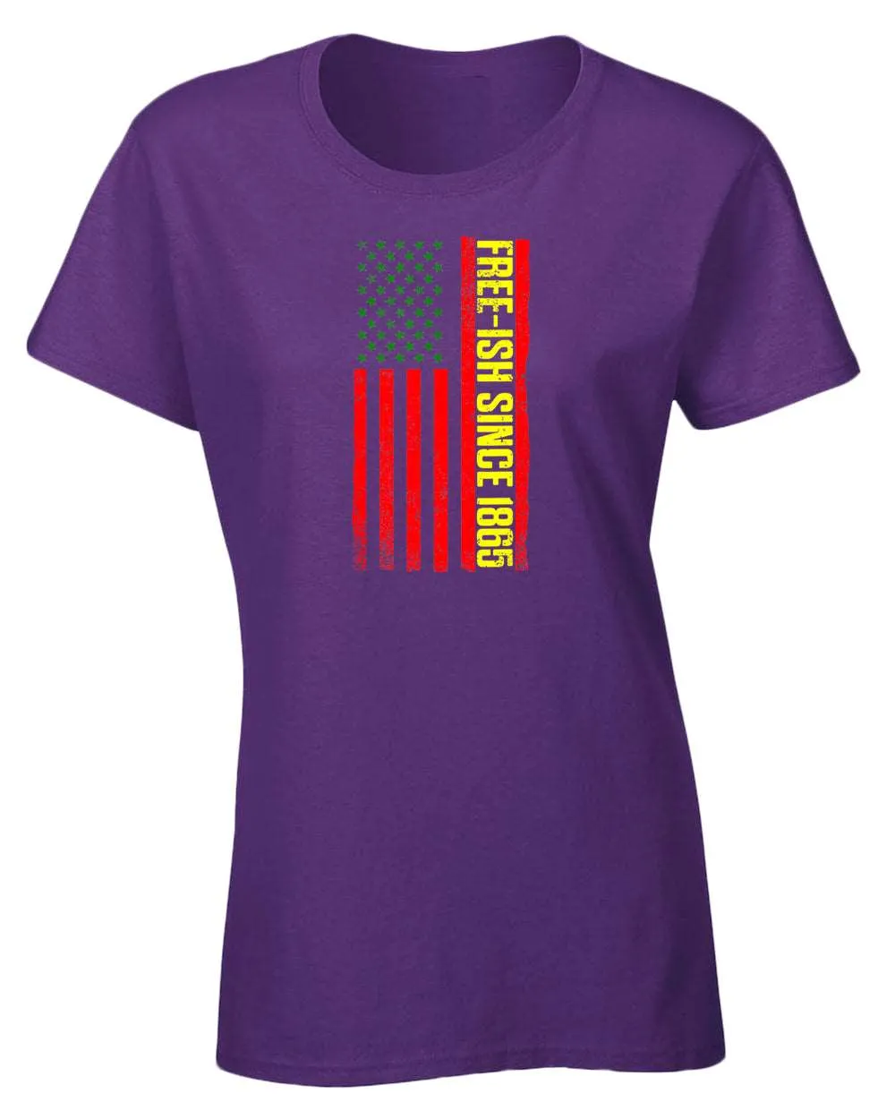 American flag juneteenth t-shirt green yellow red flag tees