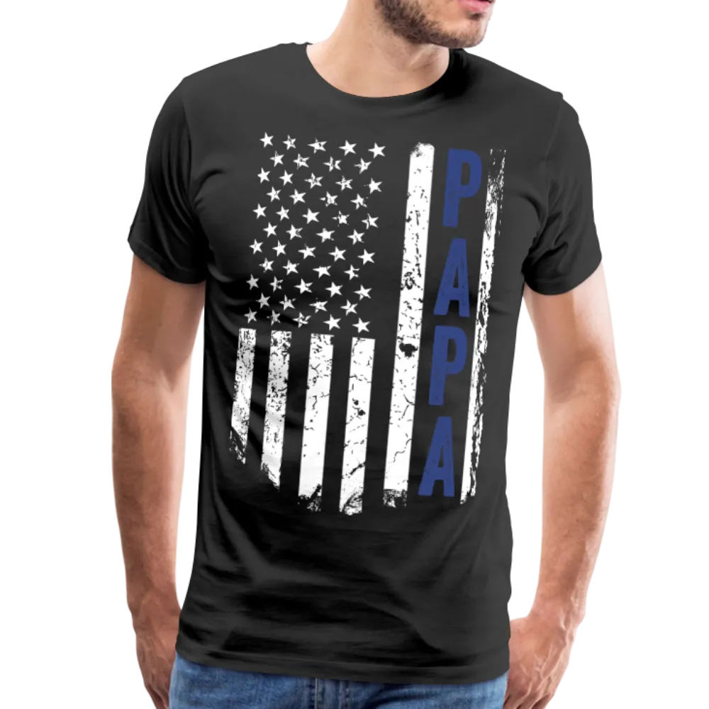 American Papa Blue Men's Premium T-Shirt (Ck1840)