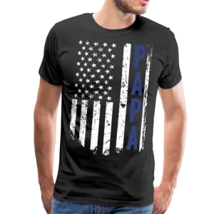 American Papa Blue Men's Premium T-Shirt (Ck1840)