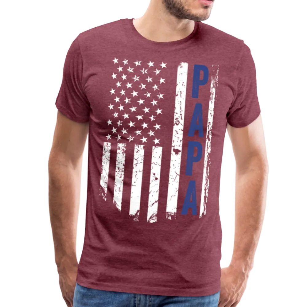 American Papa Blue Men's Premium T-Shirt (Ck1840)