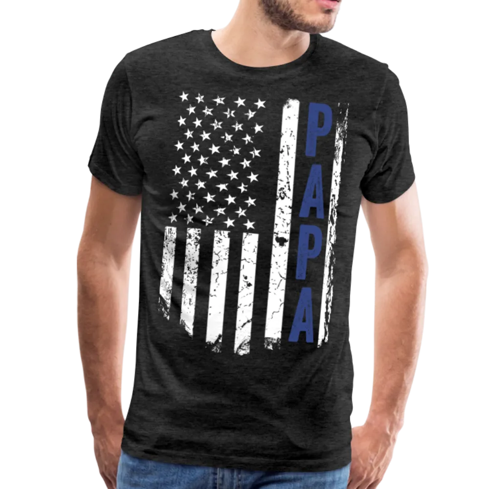 American Papa Blue Men's Premium T-Shirt (Ck1840)