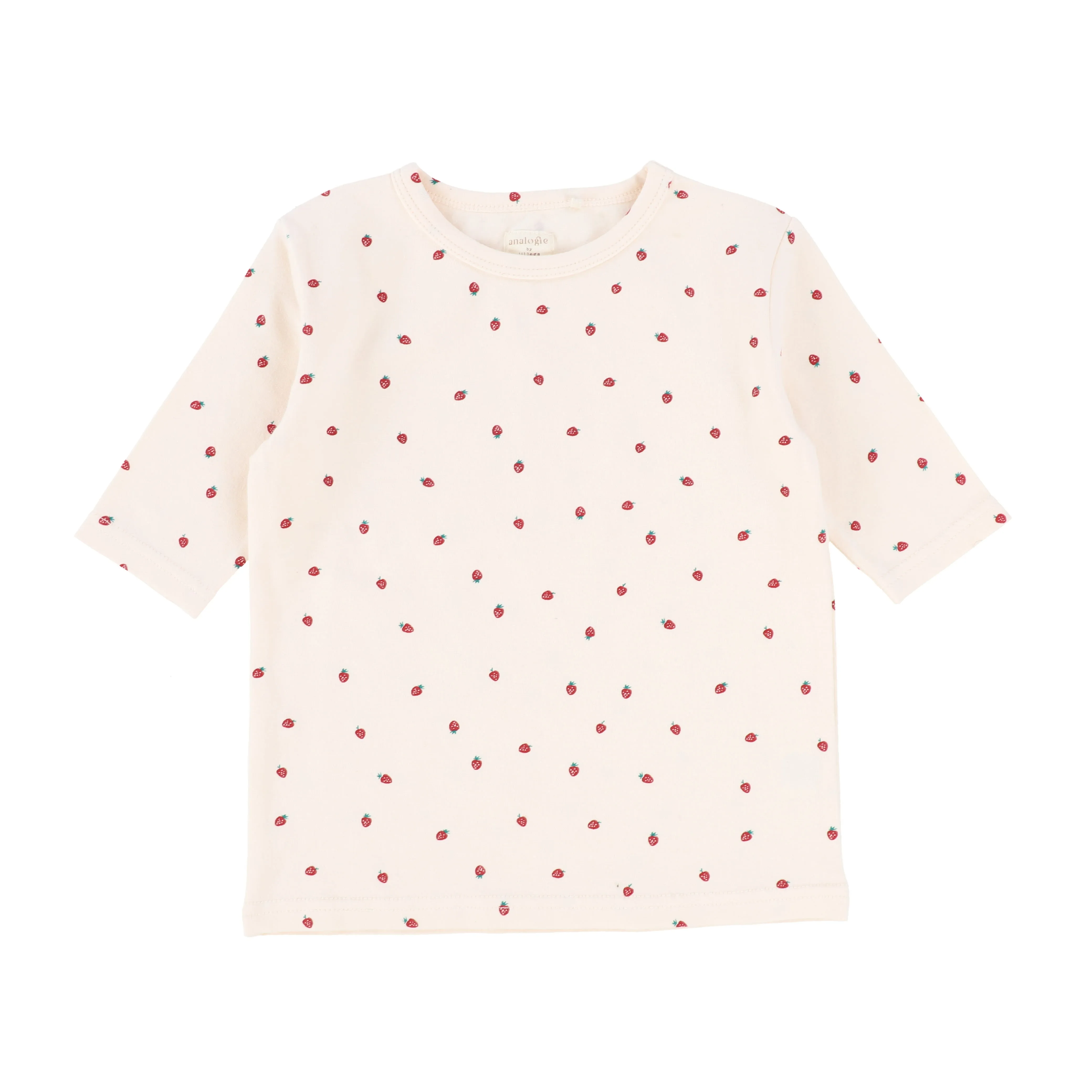 Analogie Strawberry T-Shirt Three Quarter Sleeve - Pink