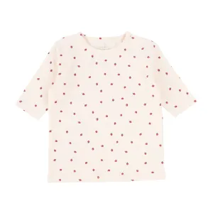 Analogie Strawberry T-Shirt Three Quarter Sleeve - Pink