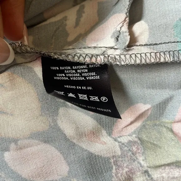 Anthropologie Meadow Rue Minutiae Floral Dress Sz 4 Drop Waist 3/4 Sleeves
