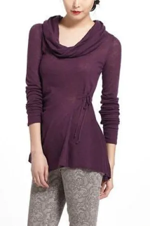 Anthropologie Plum Rosie Neira Jemima Cowl Neck Sweater Size M