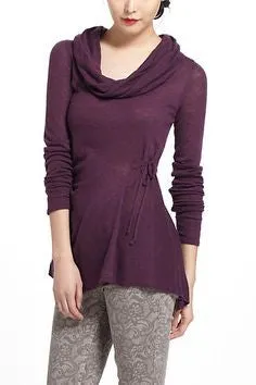 Anthropologie Plum Rosie Neira Jemima Cowl Neck Sweater Size M