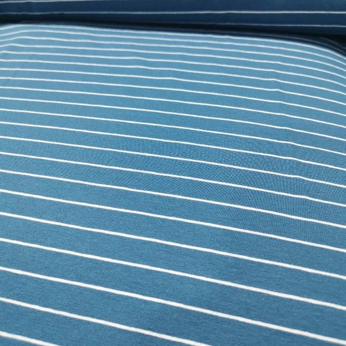 Art Gallery Jersey, Striped Sleek Mediterraneo