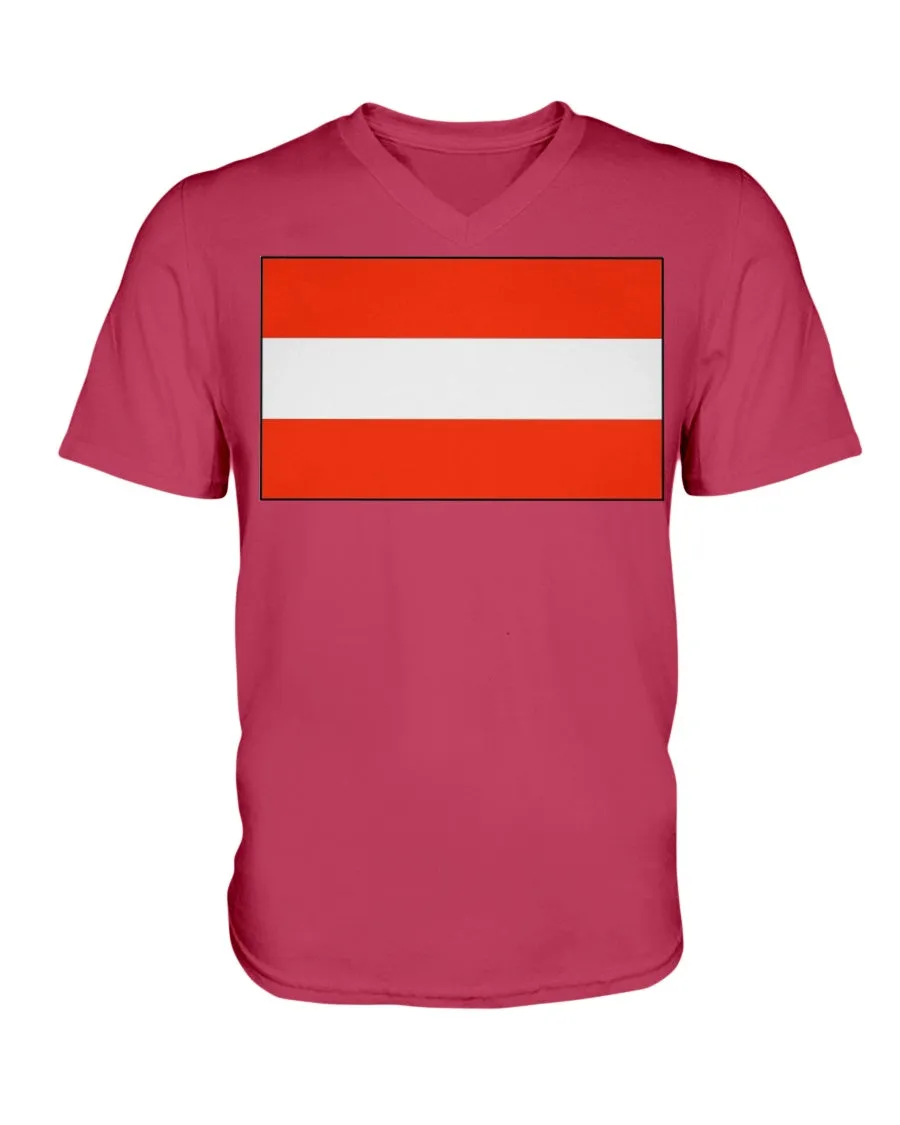 Austria Flag  V-Neck T-Shirt