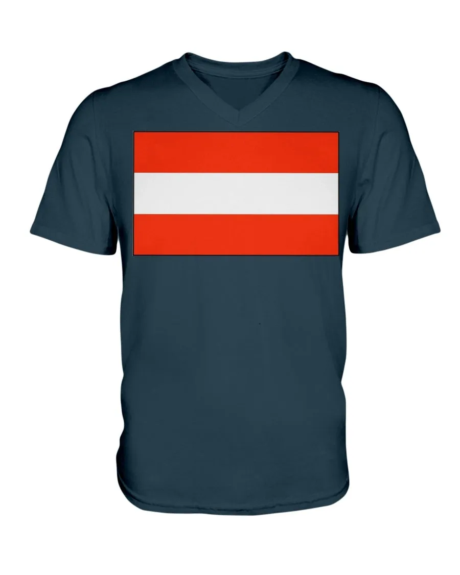 Austria Flag  V-Neck T-Shirt