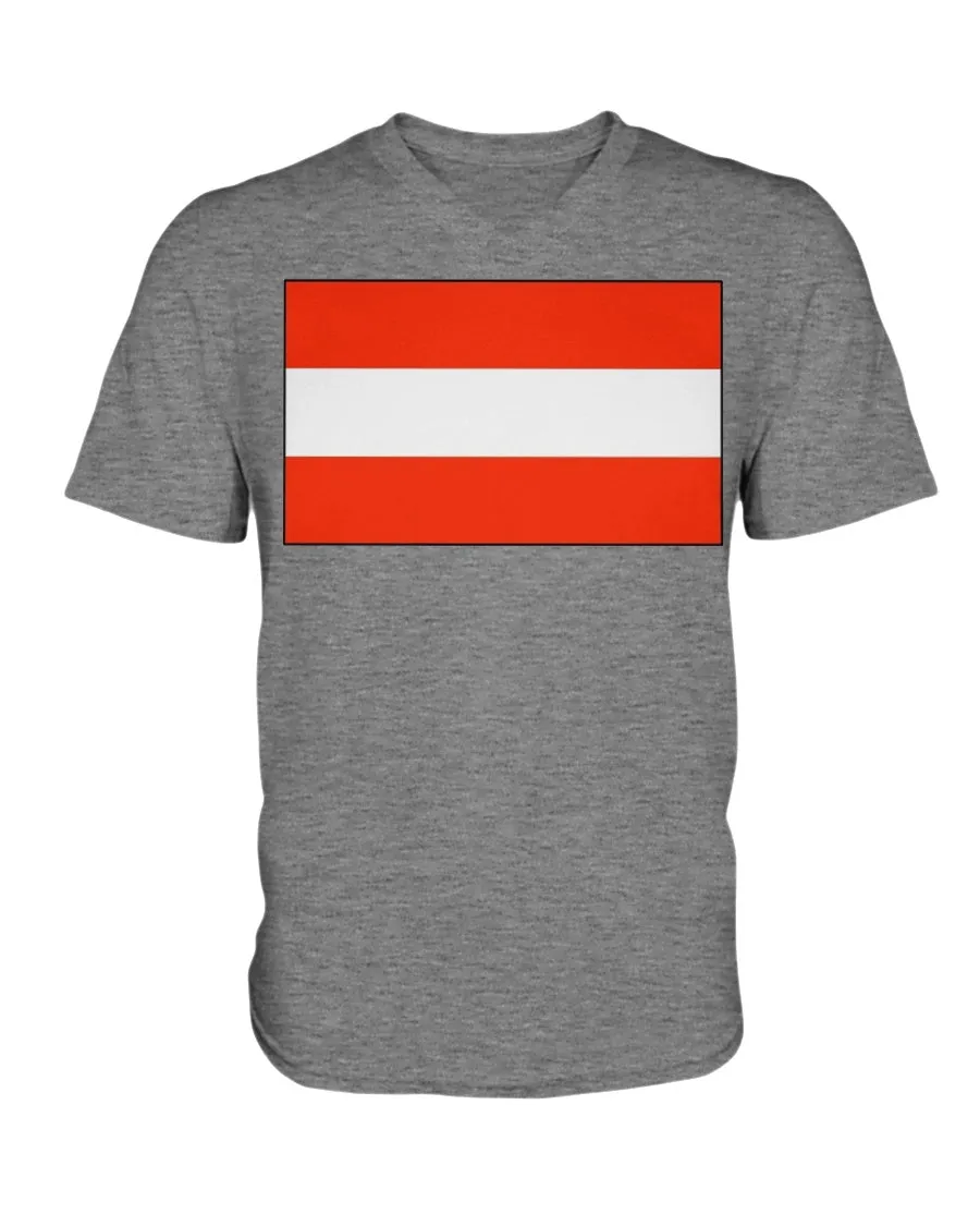 Austria Flag  V-Neck T-Shirt