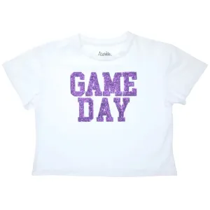 Azarhia Game Day Boxy Sequin Tee - Purple