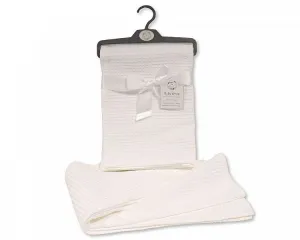 Baby Cotton Waffle Wrap - Plain White - Bw-112-1059