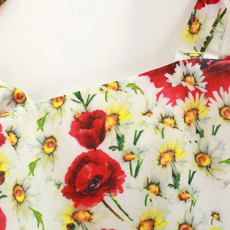 Baby Kids Girls Princess Vest Dress Floral Sleeveless Print Pattern Pleated Beach Dresses 1-7Y NW