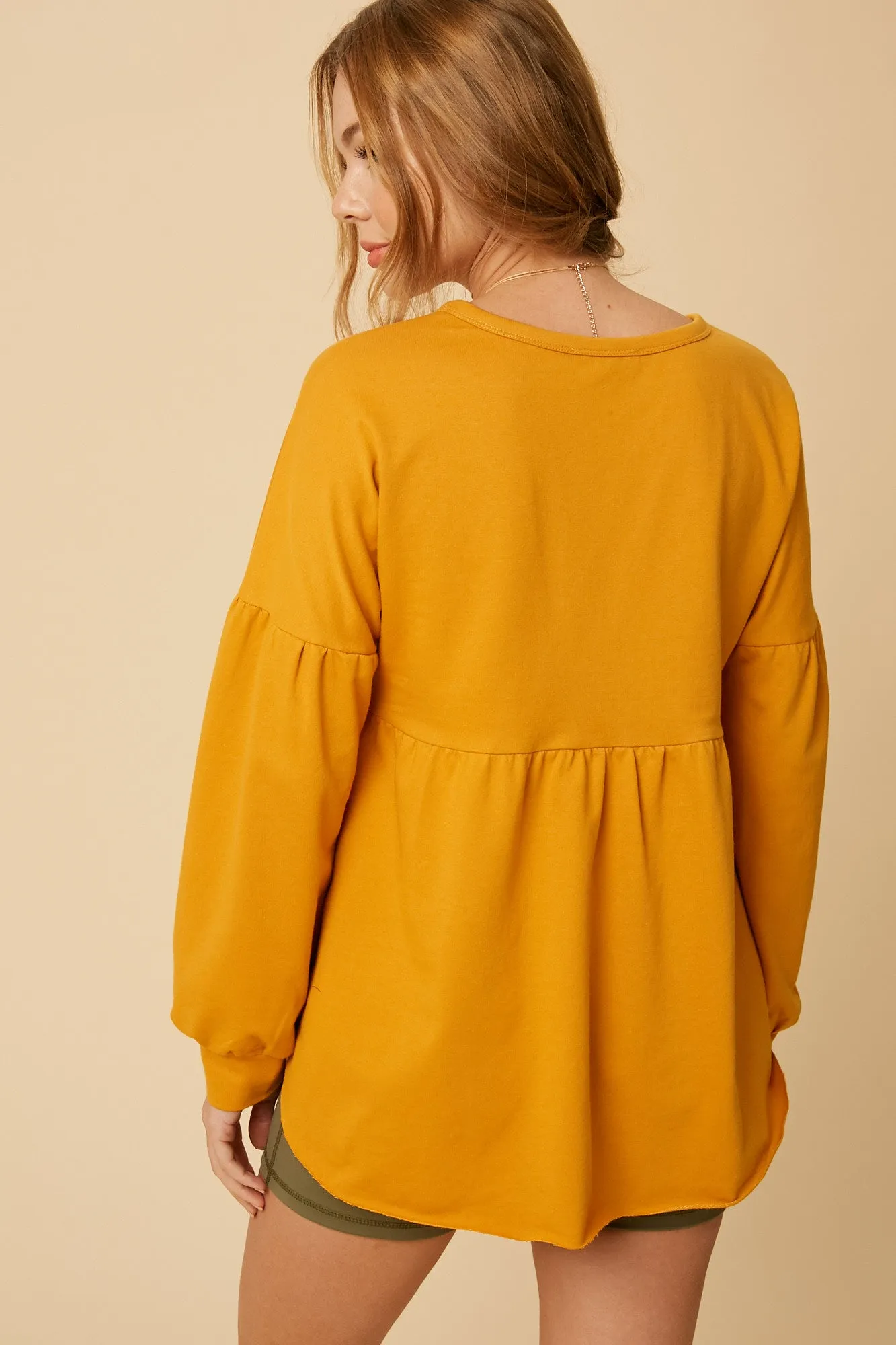 BABYDOLL TUNIC SWEATSHIRT