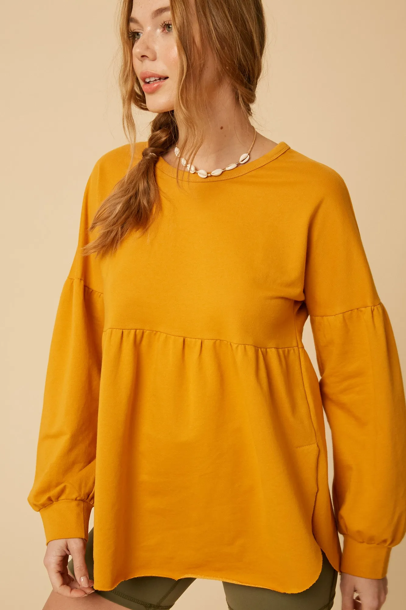 BABYDOLL TUNIC SWEATSHIRT