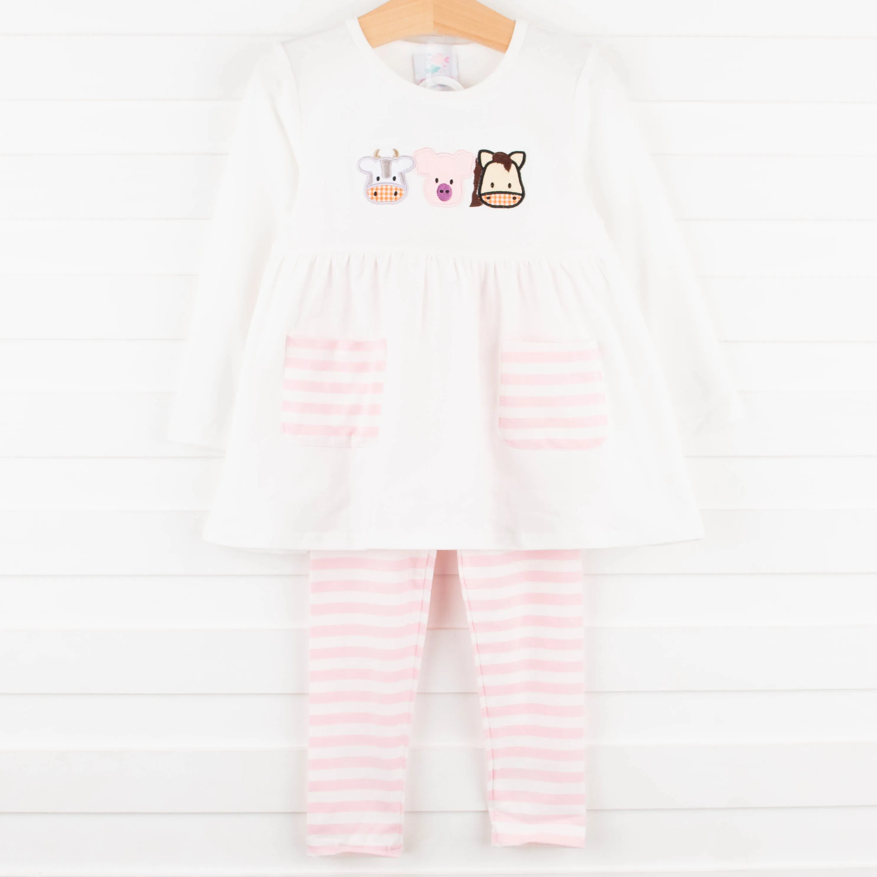 Barnyard Besties Legging Set, Pink