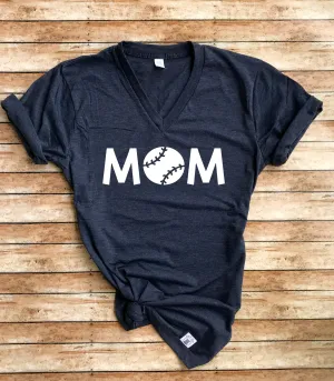 Baseball Mom Shirt | Unisex V Neck