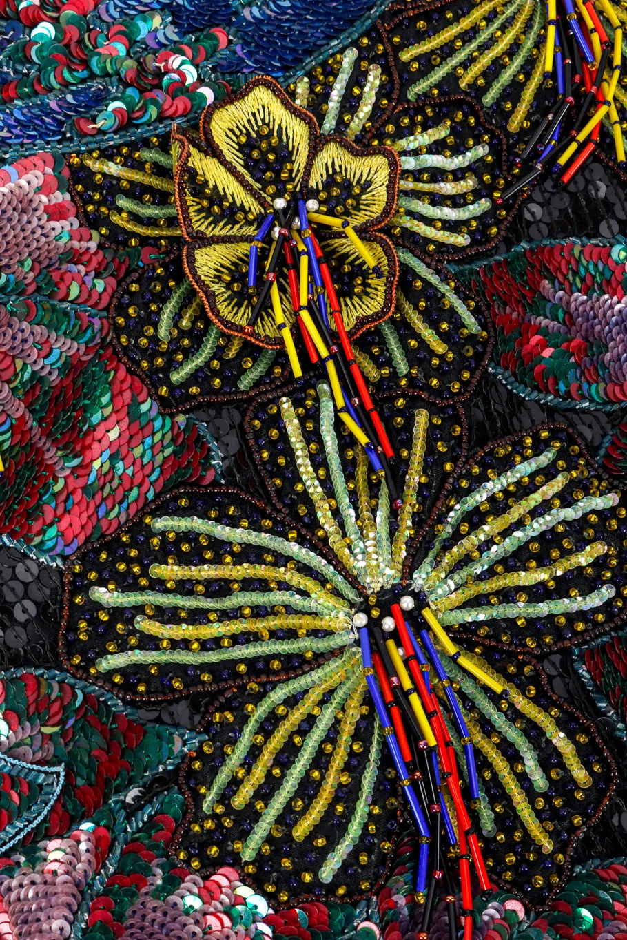 Beaded Sequin Cropped Top