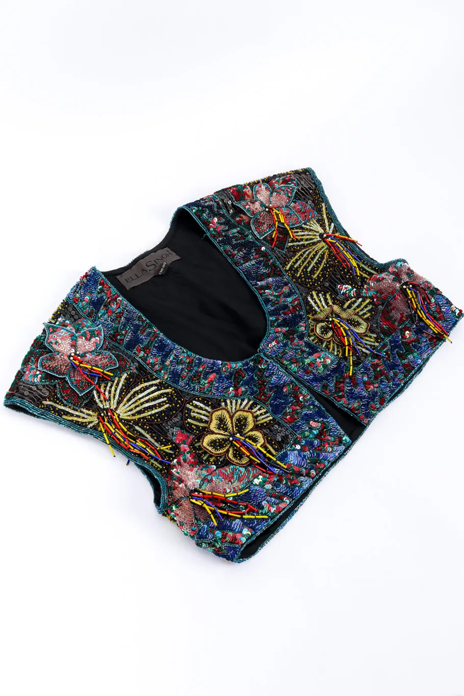 Beaded Sequin Cropped Top
