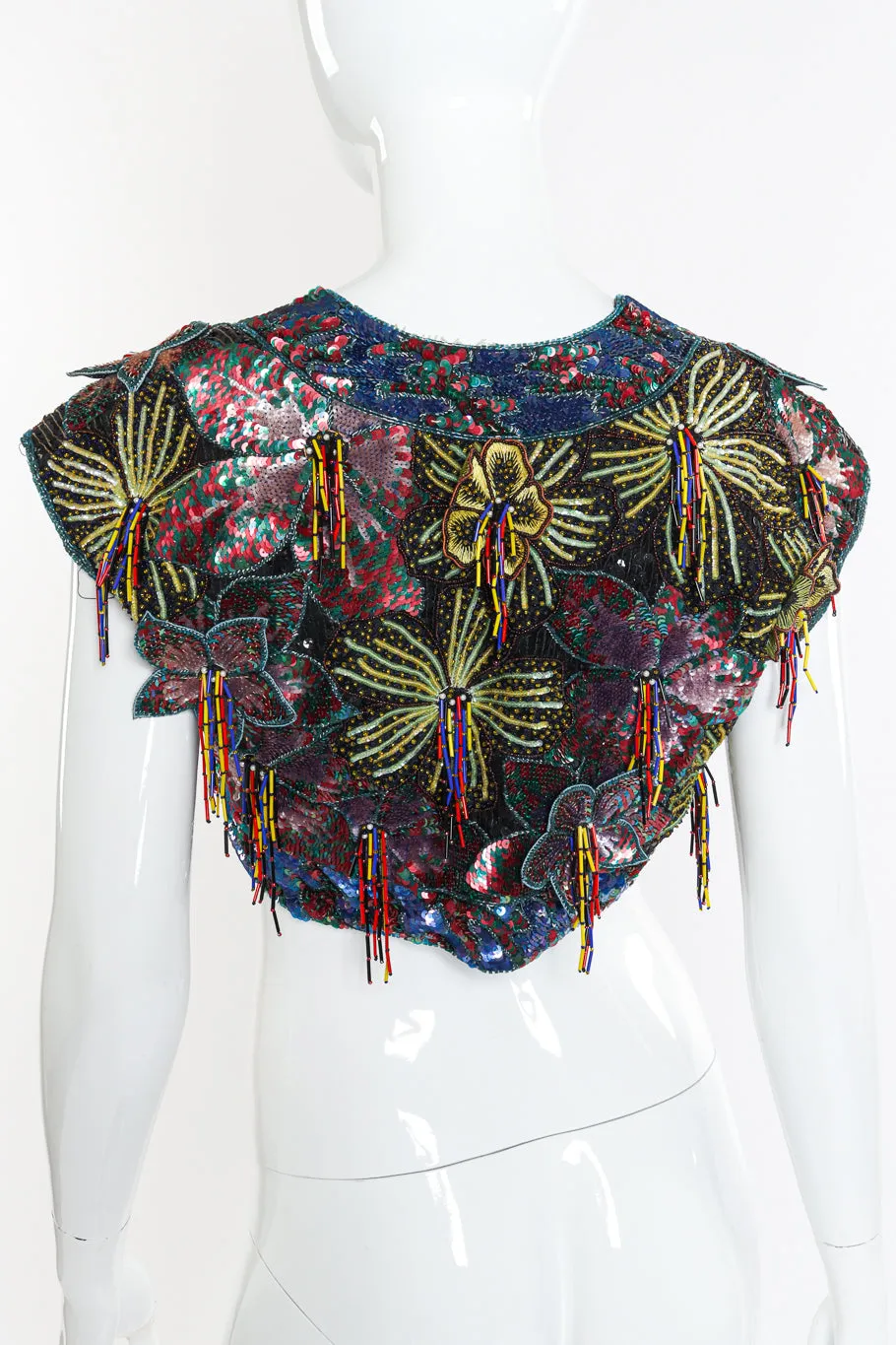 Beaded Sequin Cropped Top