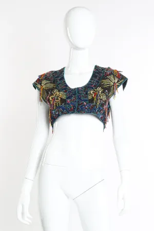 Beaded Sequin Cropped Top