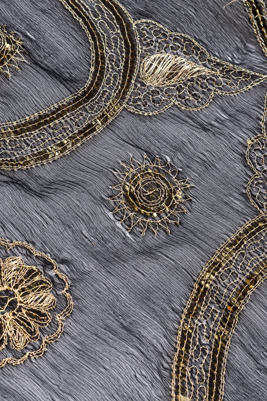 Beaded Sequin Silk Duster