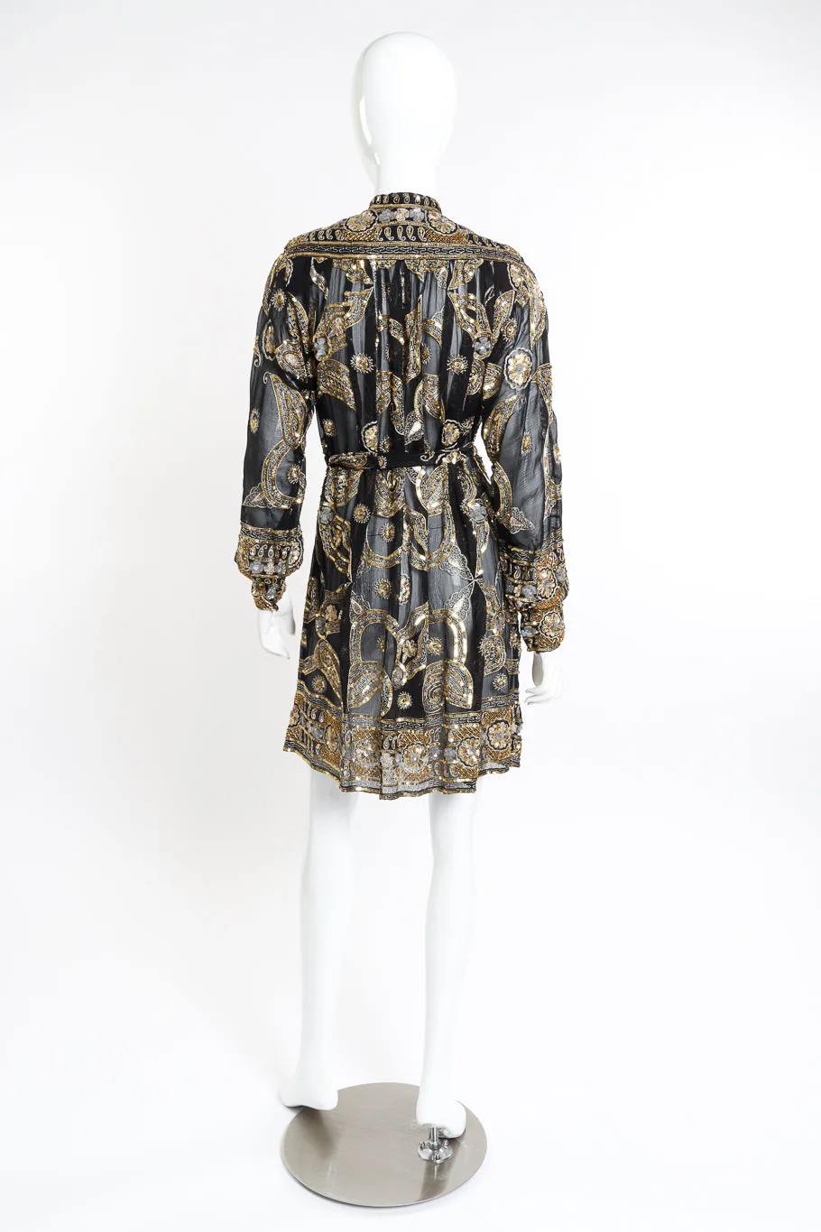 Beaded Sequin Silk Duster