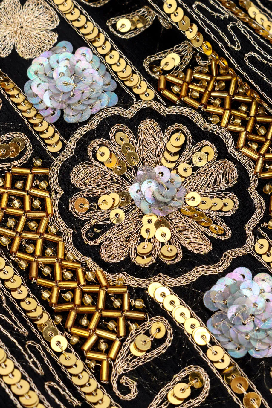 Beaded Sequin Silk Duster