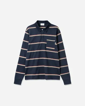 Beck polo long sleeve -  Navy Stripes
