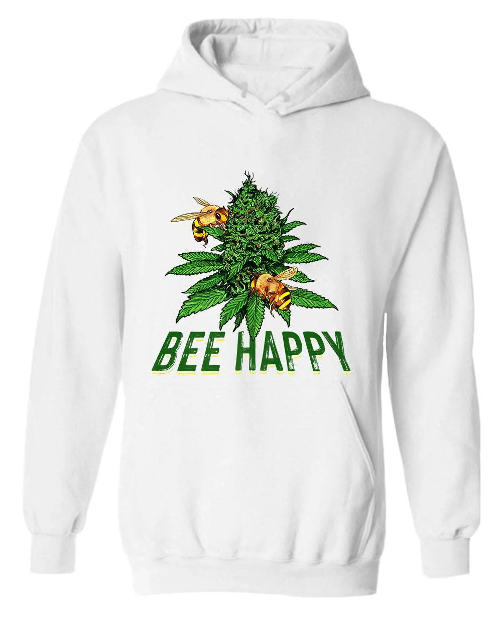 Bee happy bud hoodies