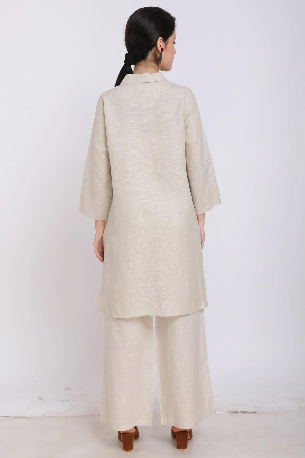 Beige Embroidered Tunic