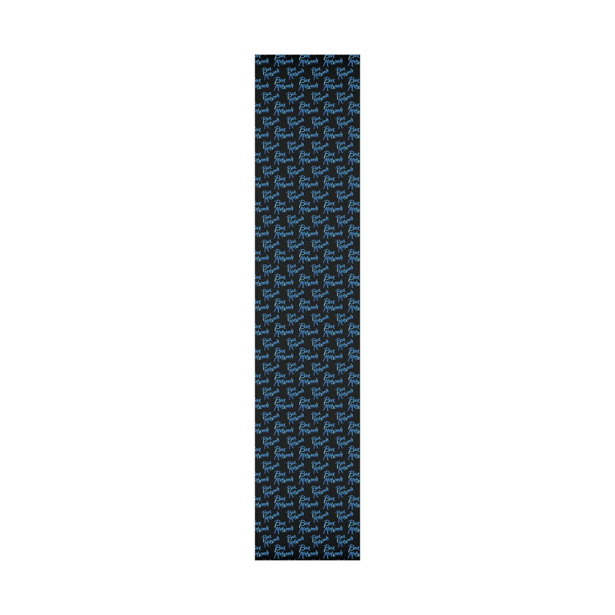Ben Bright Blue Bar Mitzvah on Black Gift Wrap Papers