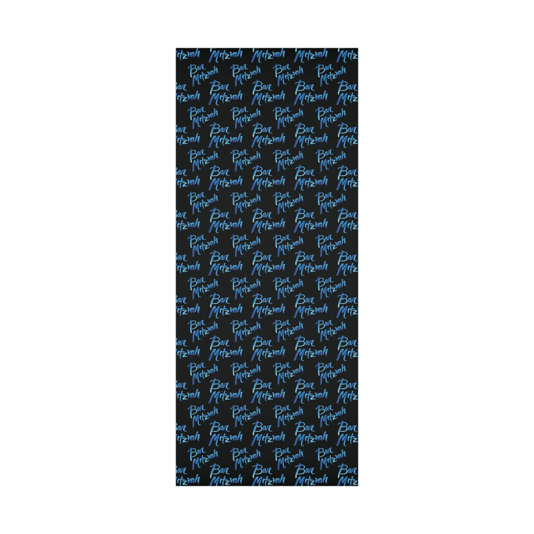 Ben Bright Blue Bar Mitzvah on Black Gift Wrap Papers